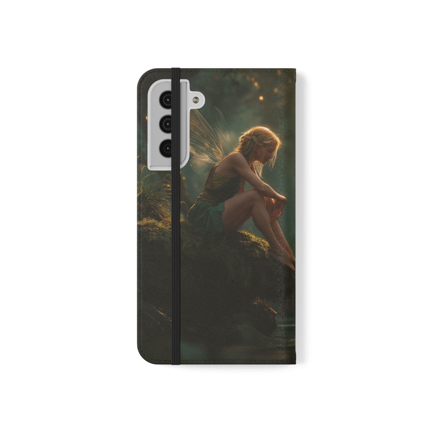 Mossy Bank Fairy Flip Cases – Golden Hour Sentinel Portrait