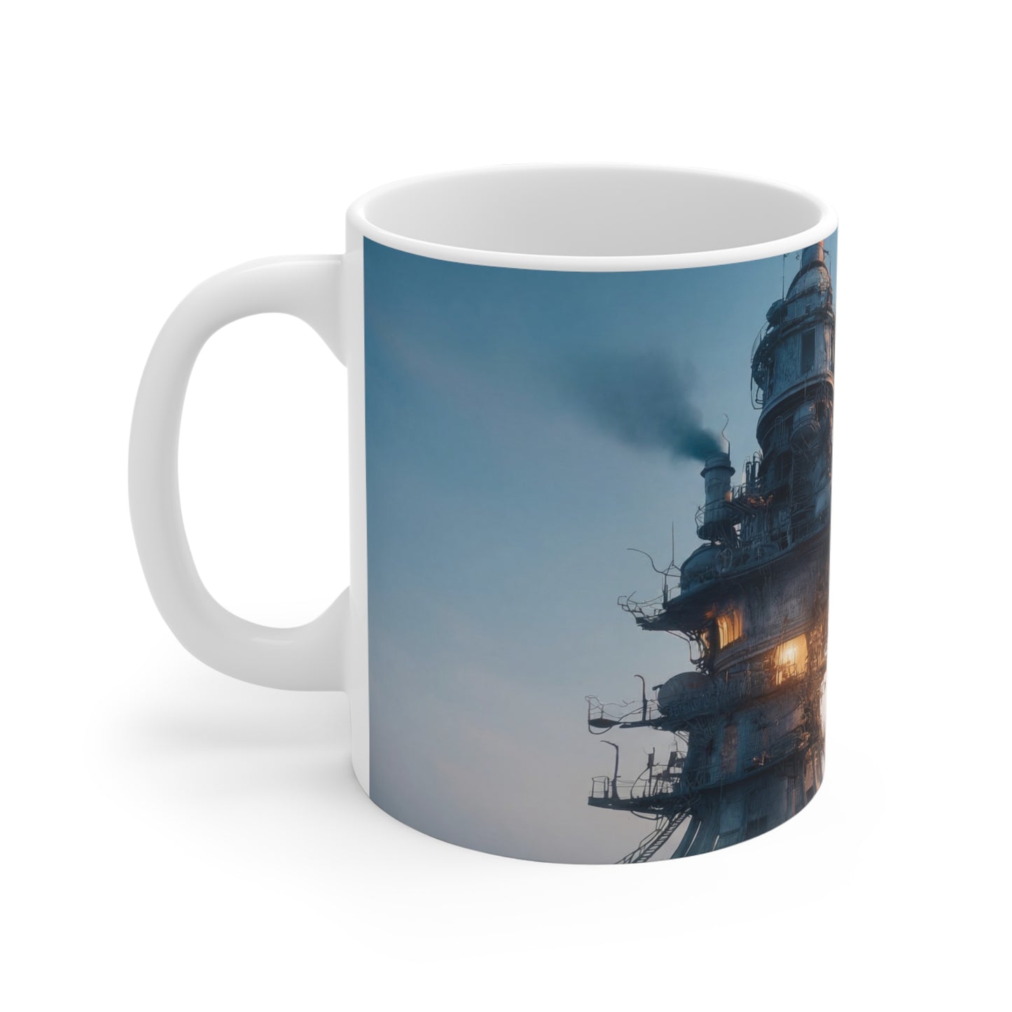 Skyward Steam Tower Ceramic Mugs (11oz\15oz\20oz) – Lonely Engineer’s Dawn