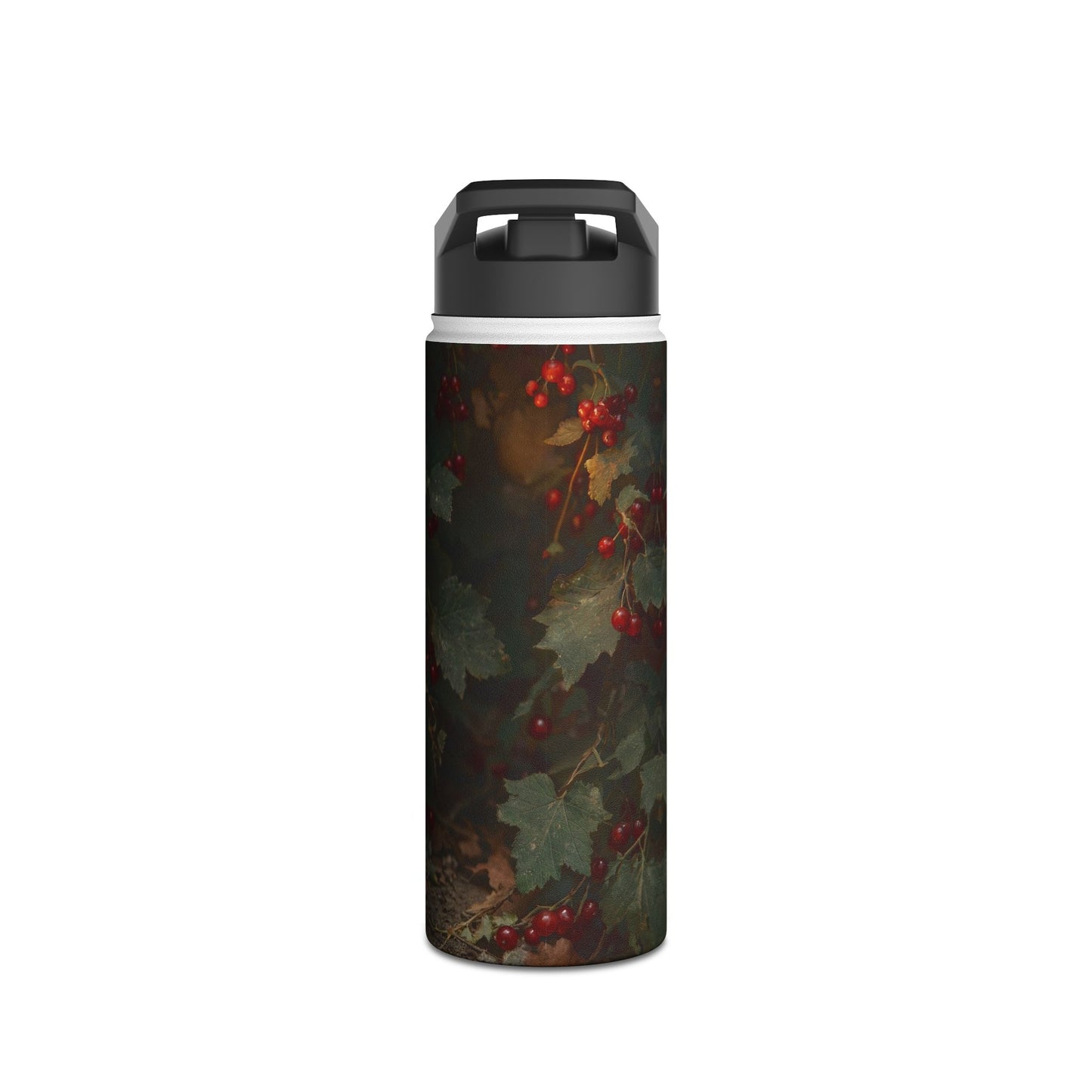 Candlelit Forager Mouse Stainless Steel Water Bottle, Standard Lid – Autumn’s Secret Harvest