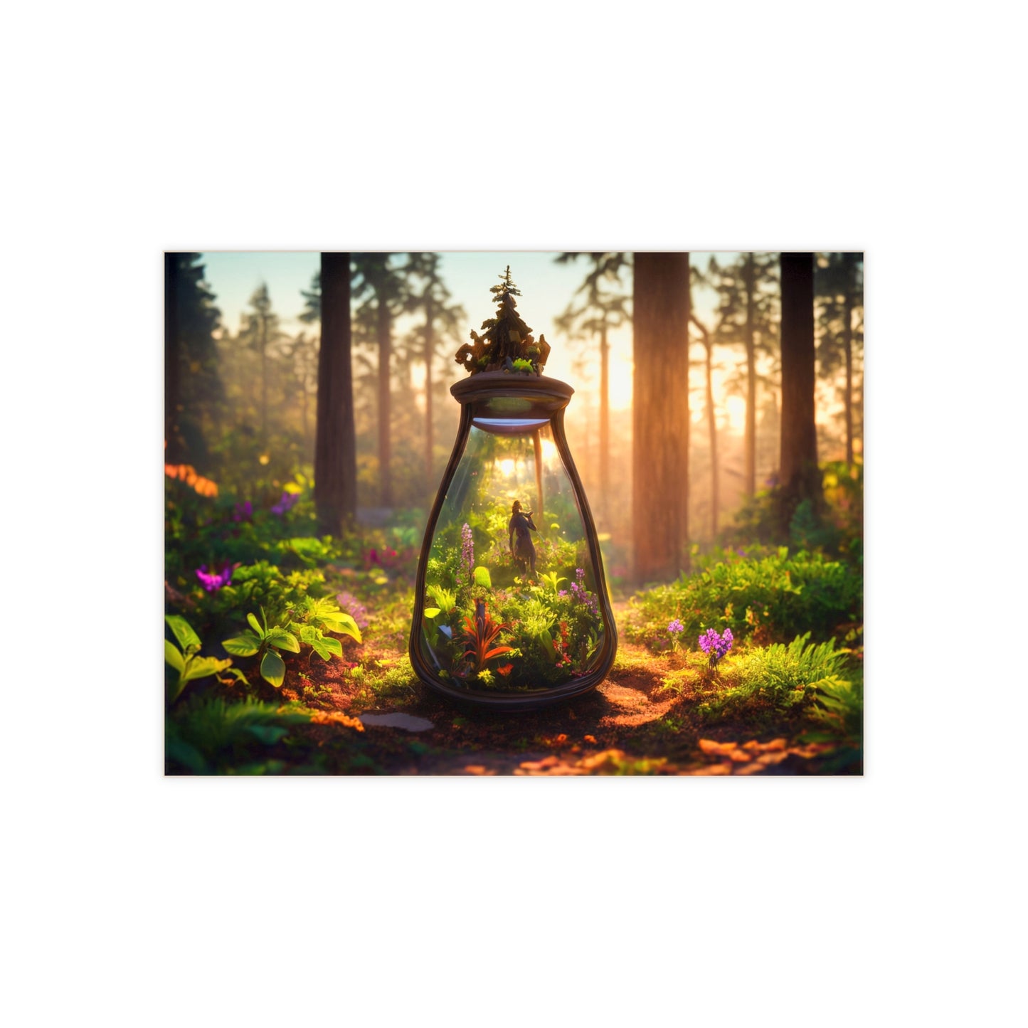 Forest Glass Garden Tile – Pocket-Sized Sunlit Wilderness