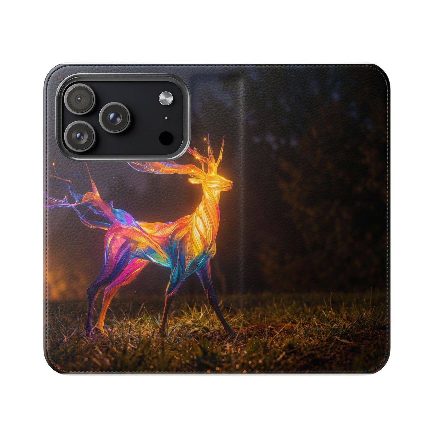 Ethereal Deer Flip Cases – Luminous Spirit Portrait