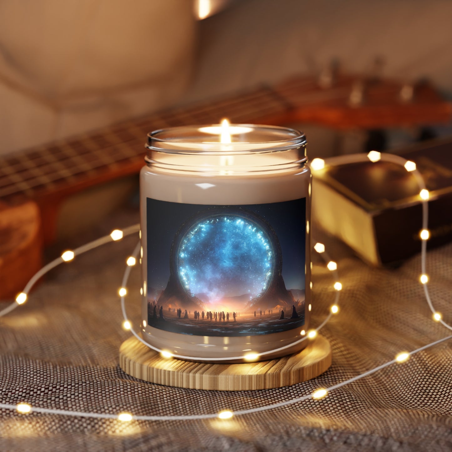 Celestial Portal Scented Soy Candles with White Lid, 9oz – Starlight Threshold Ritual