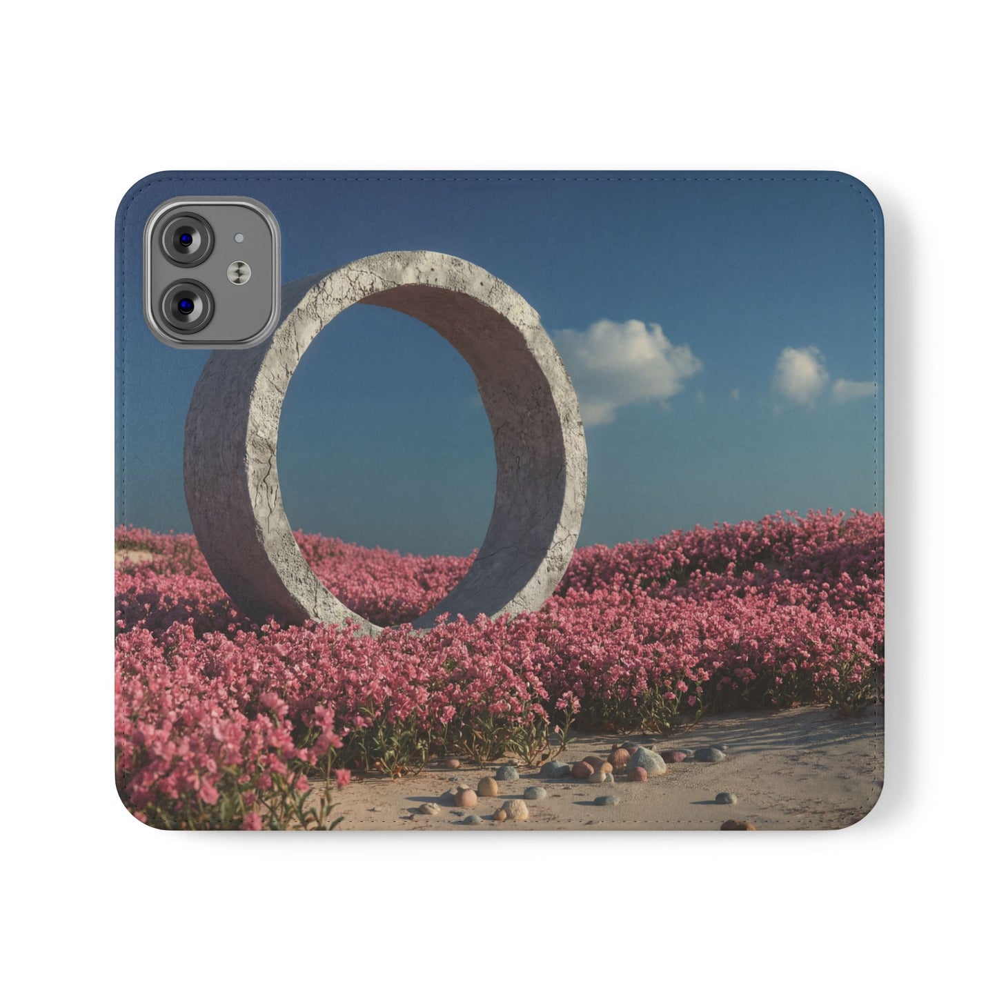 Stone Circle Flip Cases – Pink Flower Field Monument