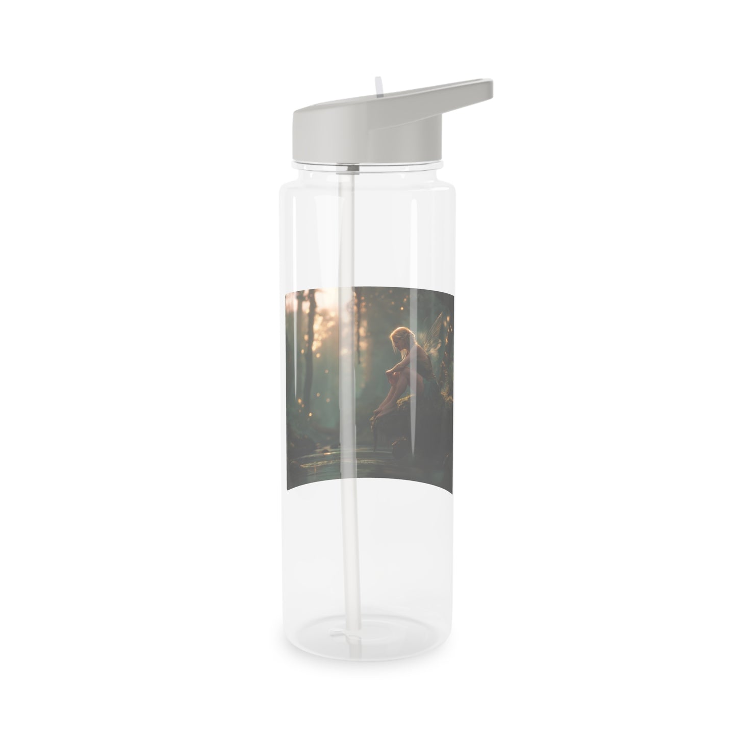 Forest Sentinel Tritan Water Bottle – Mossy Cliff Guardian