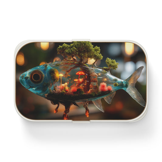 Enchanted Forest Fish Bento Lunch Box – Liquid Dreamscape for Your Midday Escape