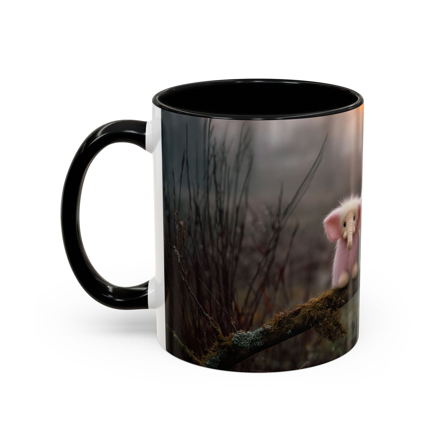Fuzzy Elephant Trio Accent Coffee Mug (11, 15oz) – Mossy Branch Forest Friends