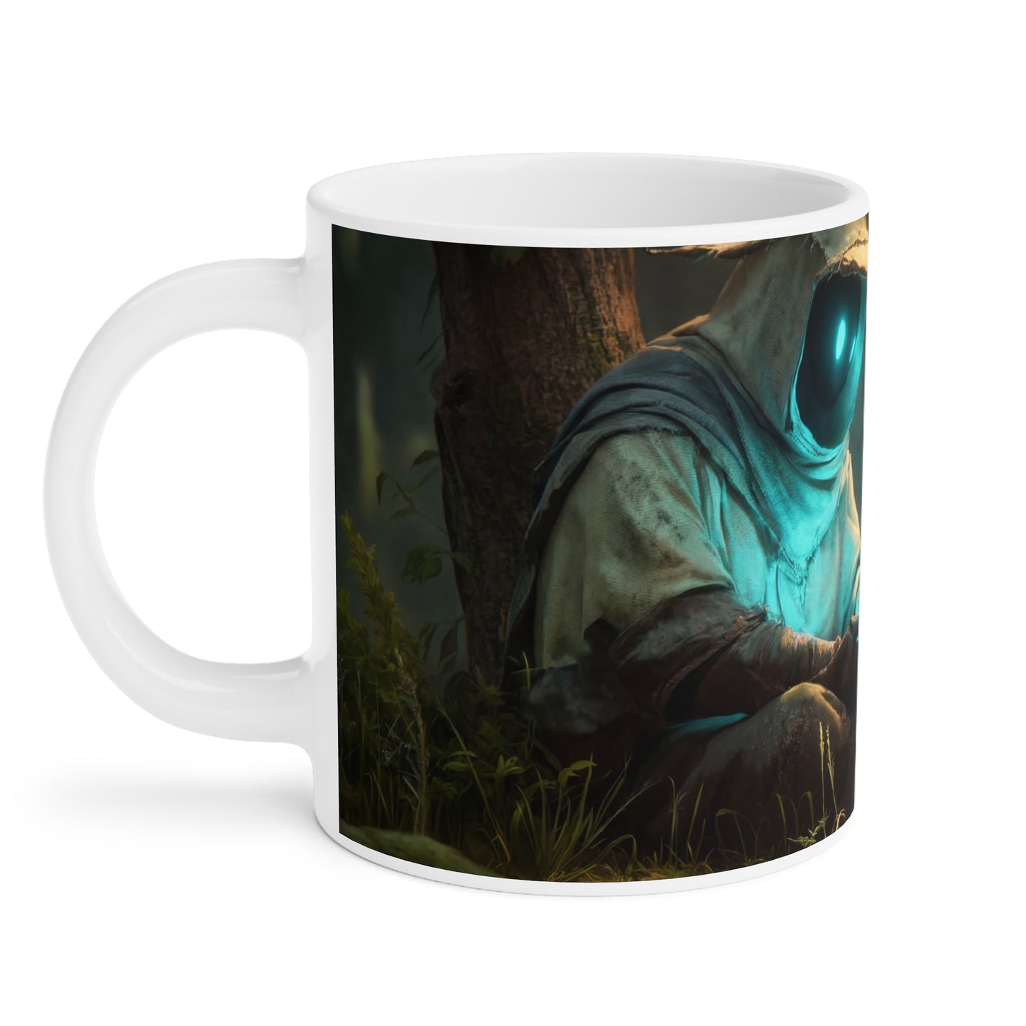 Forest Sentinel Ceramic Mugs (11oz\15oz\20oz) – Glimmering Guardian in Sunlit Grove