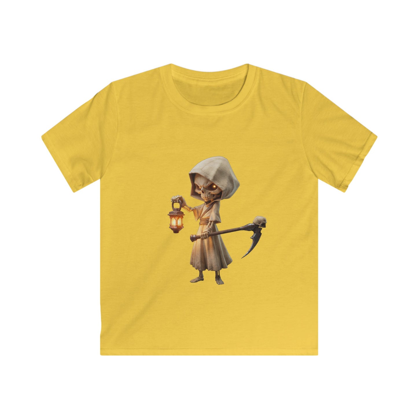 Lantern-Bearing Sentinel Kids Softstyle Tee – Hooded Reaper Guardian
