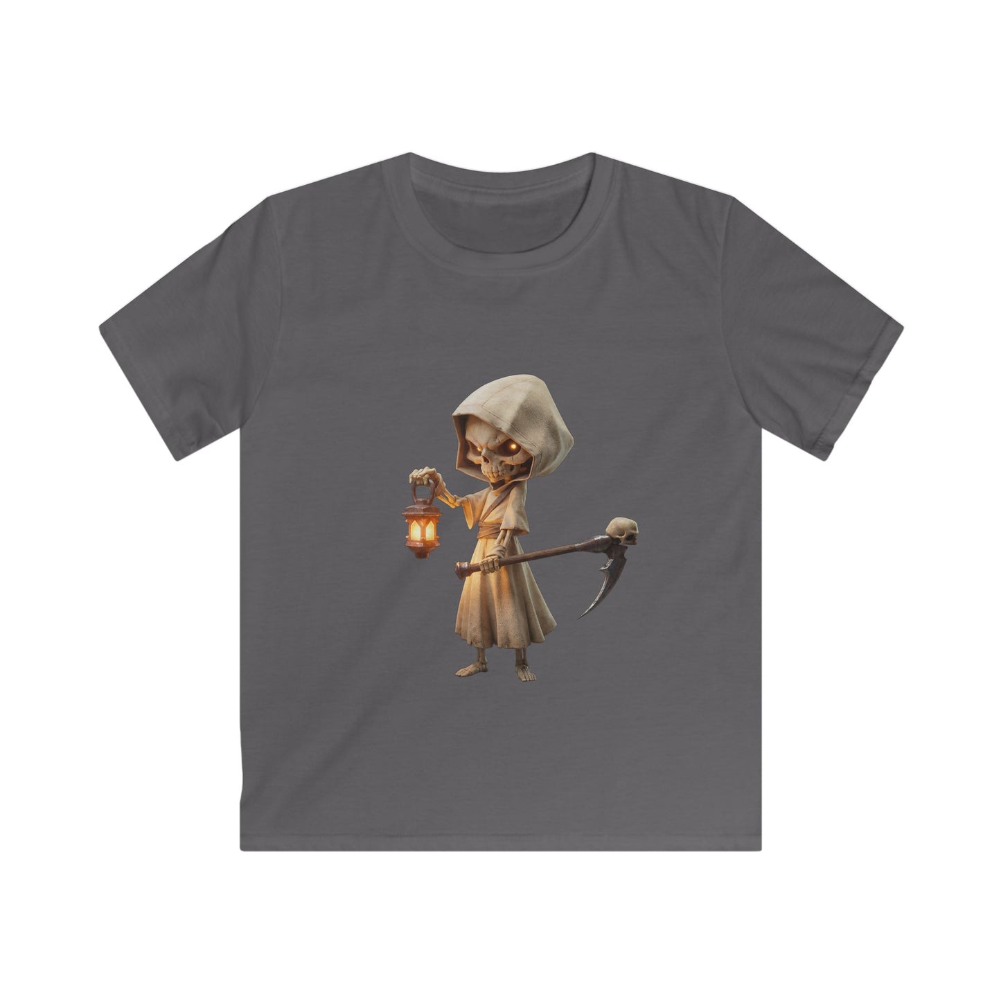 Lantern-Bearing Sentinel Kids Softstyle Tee – Hooded Reaper Guardian