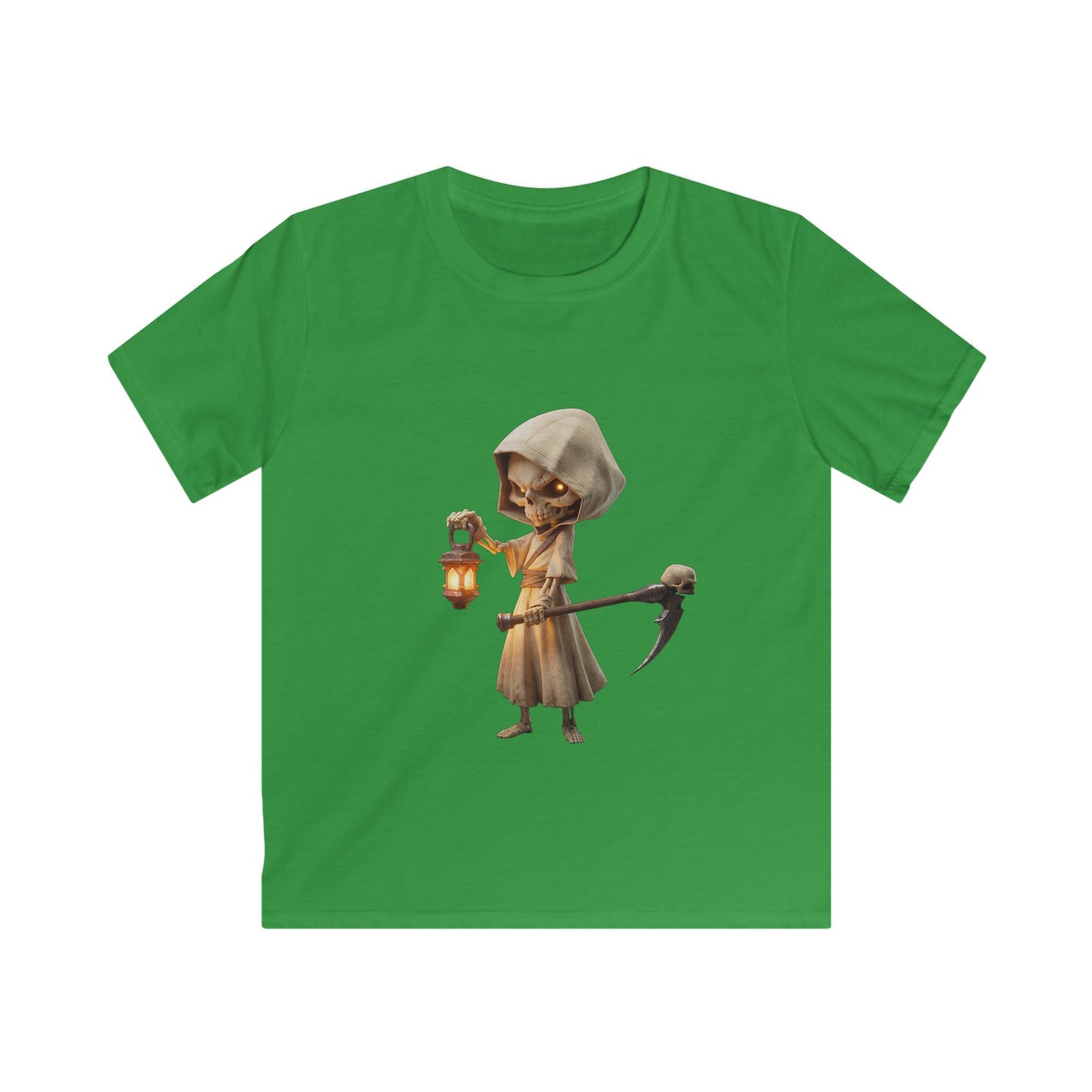 Lantern-Bearing Sentinel Kids Softstyle Tee – Hooded Reaper Guardian