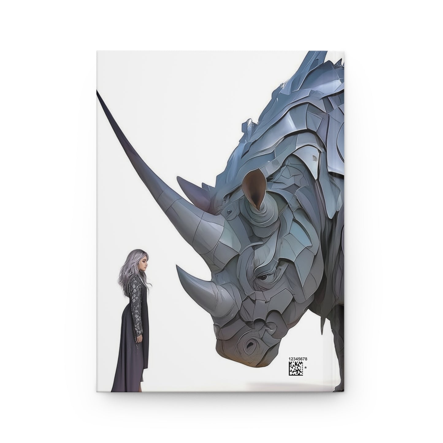 Metallic Rhino Guardian Hardcover Journal Matte – Whispers of Ancient Armor