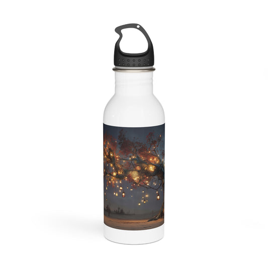 Luminous Wisteria Tree Water Bottle – Twilight Lantern Grove