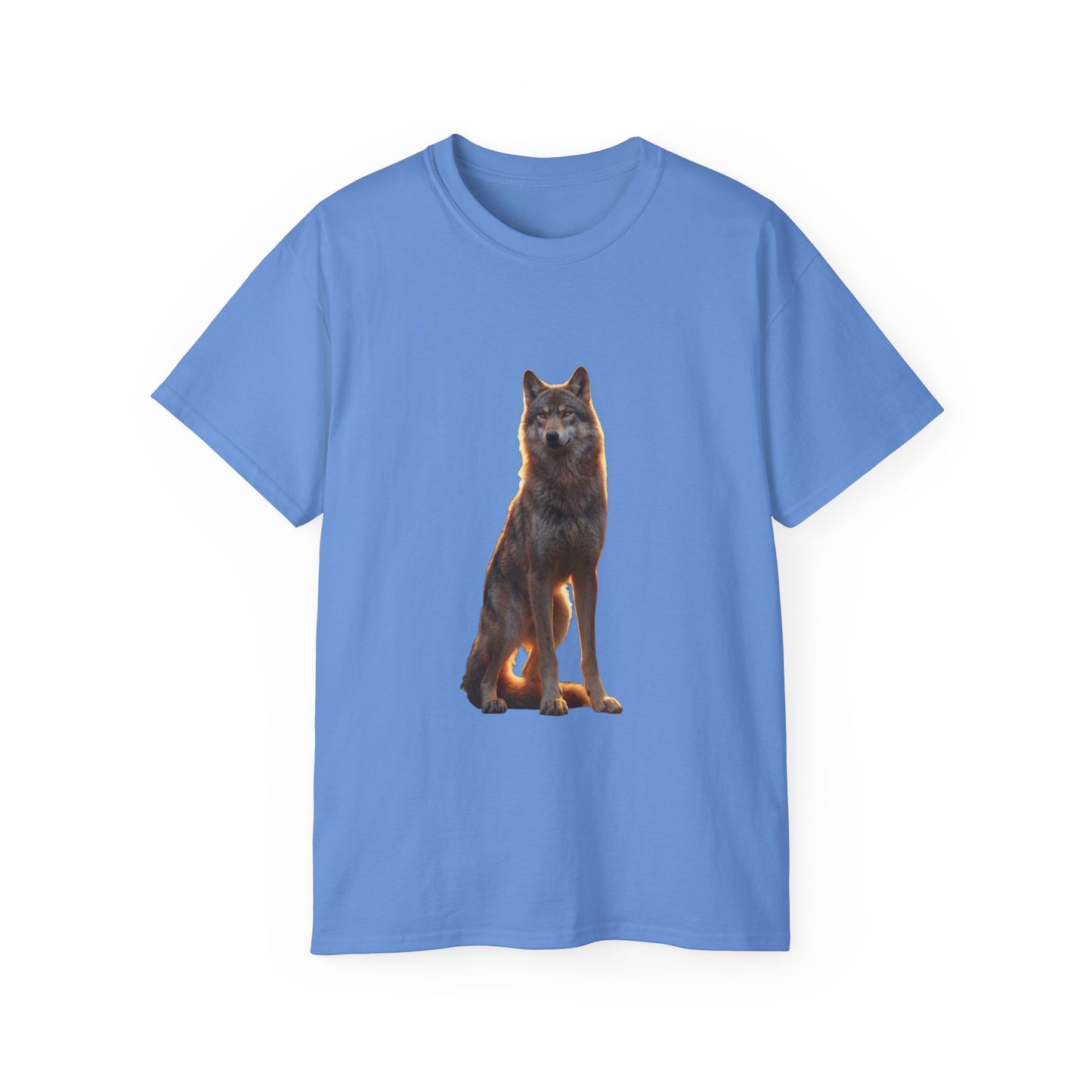 Golden Hour Wolf Unisex Ultra Cotton Tee – Silent Sentinel Portrait