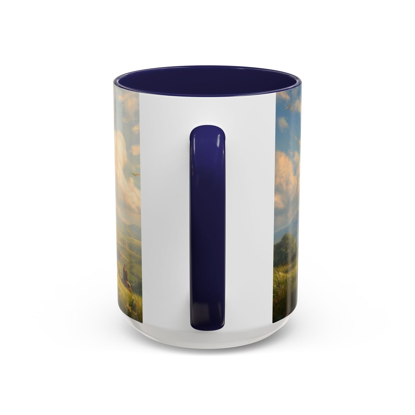Great Aerie Pathfinder Mug – Dawn’s Flight Over Verdant Hills