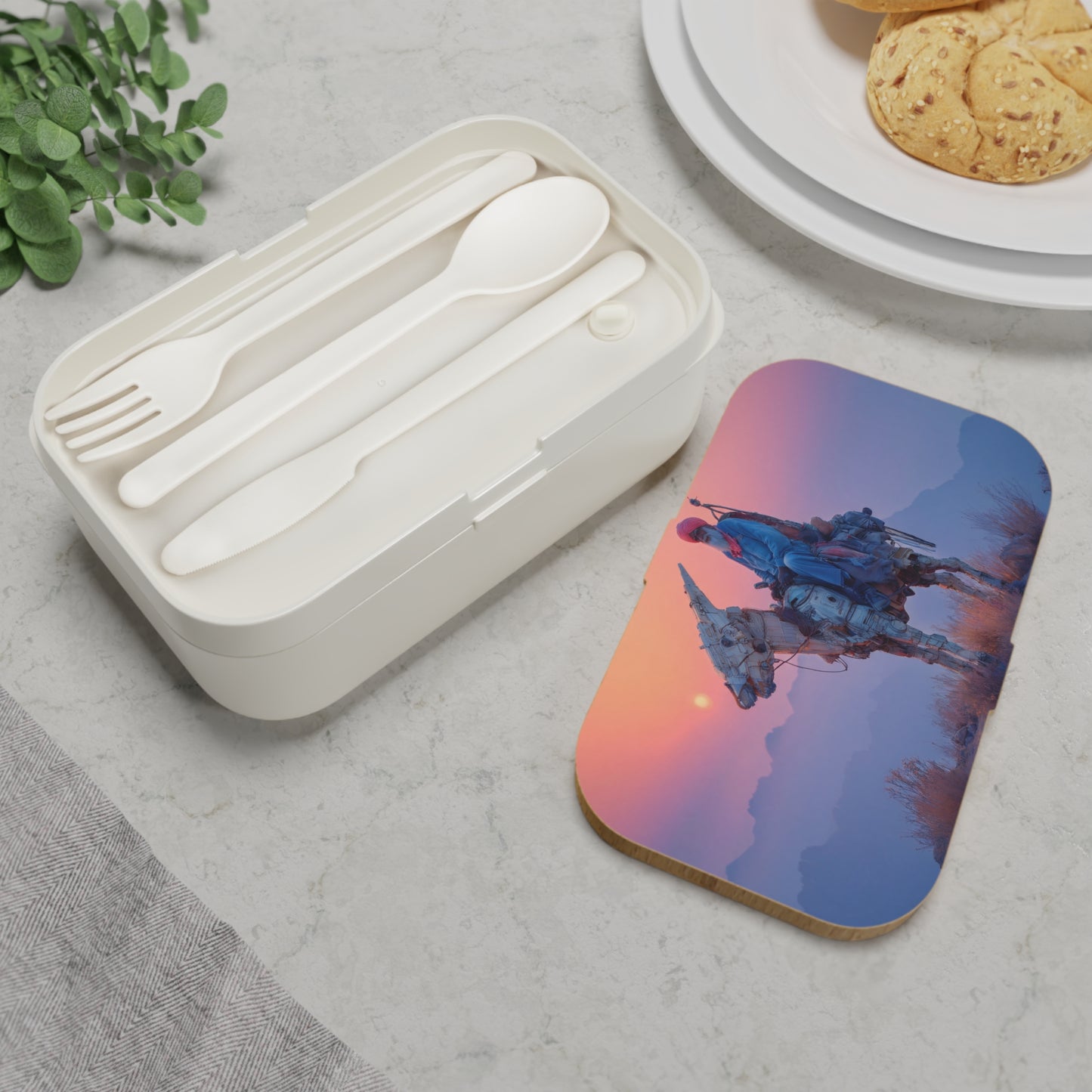 Desert Sage on Mech-Donkey Bento Lunch Box – Sunset Odyssey