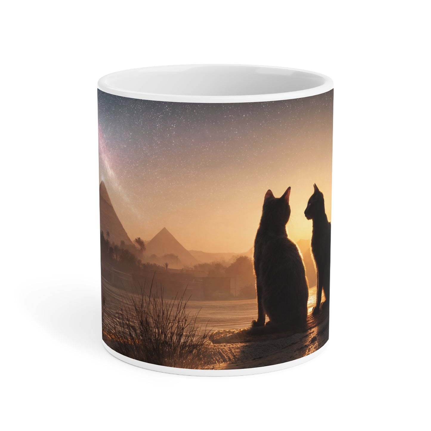 Star-Seeking Cats Ceramic Mugs (11oz\15oz\20oz) – Nile Twilight Guardians