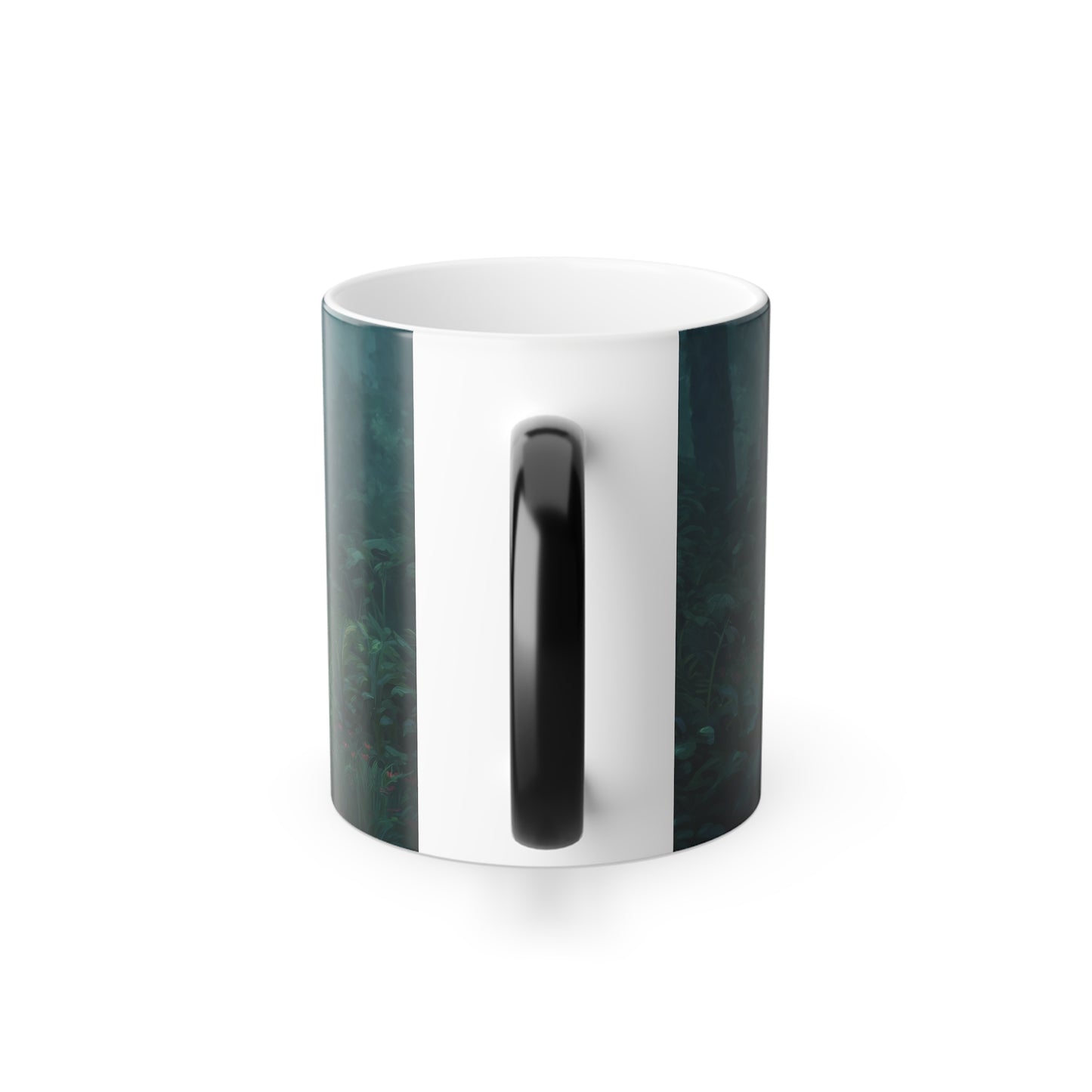 Sentinel Elf Forest Guardian Mug – Emerald Shield & Blossom Meadow