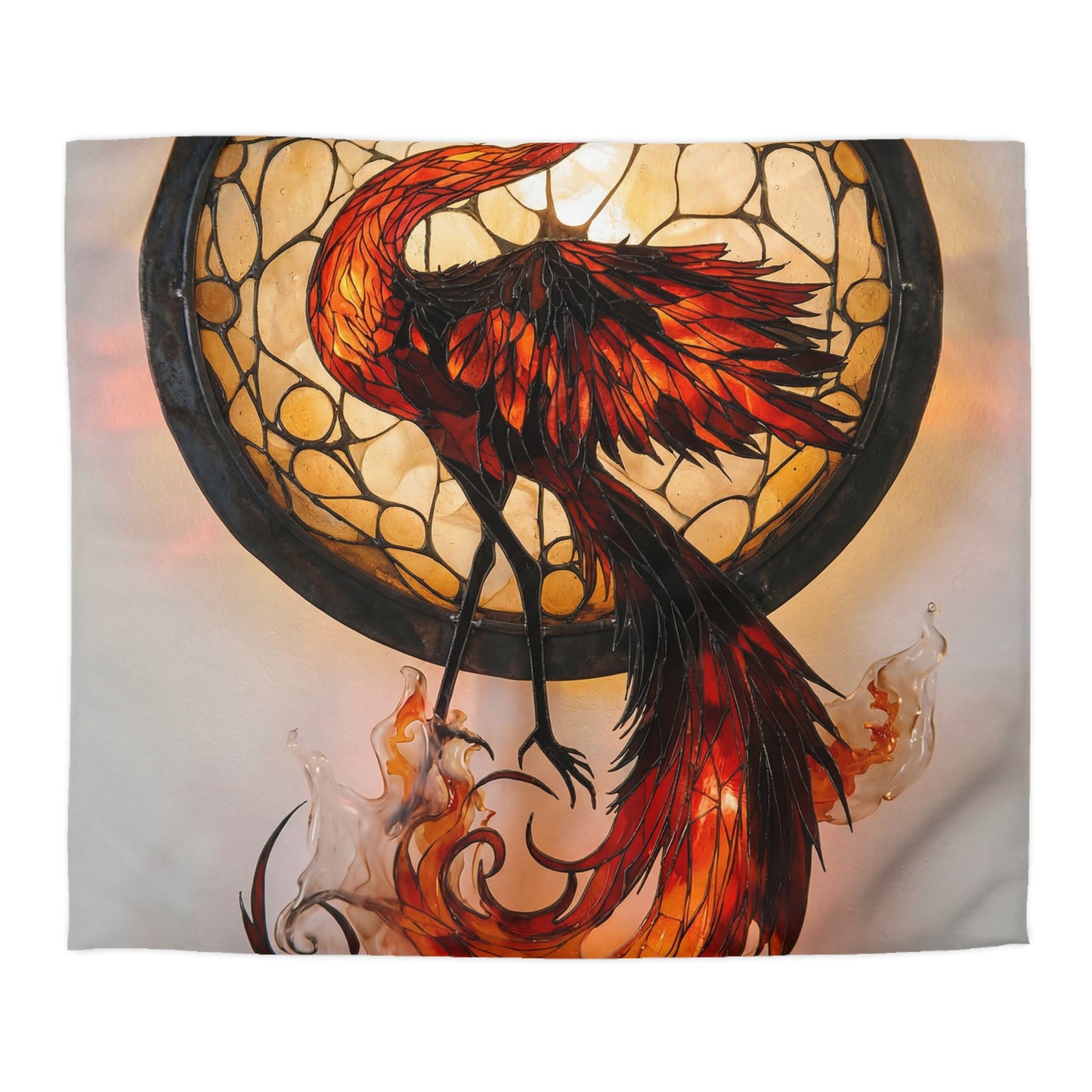 Phoenix Reborn Microfiber Duvet Cover – Amber Flame Dreamscape