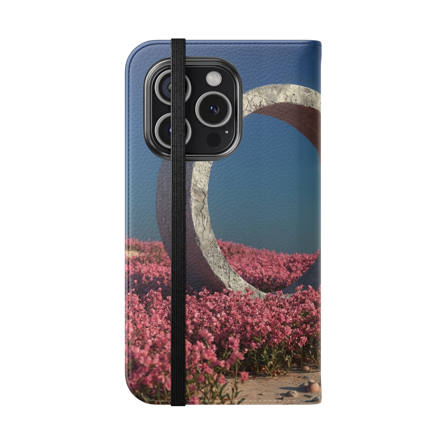 Stone Circle Flip Cases – Pink Flower Field Monument