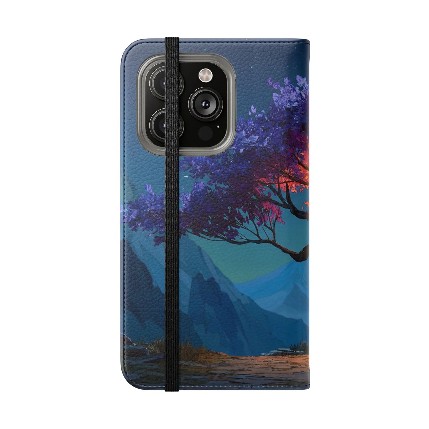 Violet Flame Tree Flip Cases – Twilight Mountain Glow Case