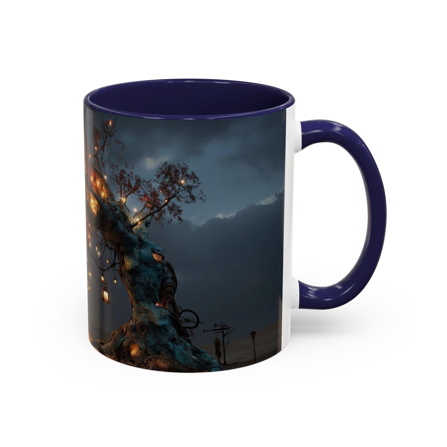 Lantern Tree Accent Coffee Mug (11, 15oz) – Amber Glowing Guardianship