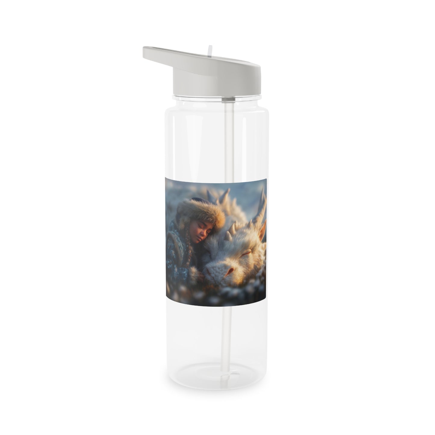 Sleeping Guardian White Dragon Tritan Water Bottle – Frosty Meadow Companion