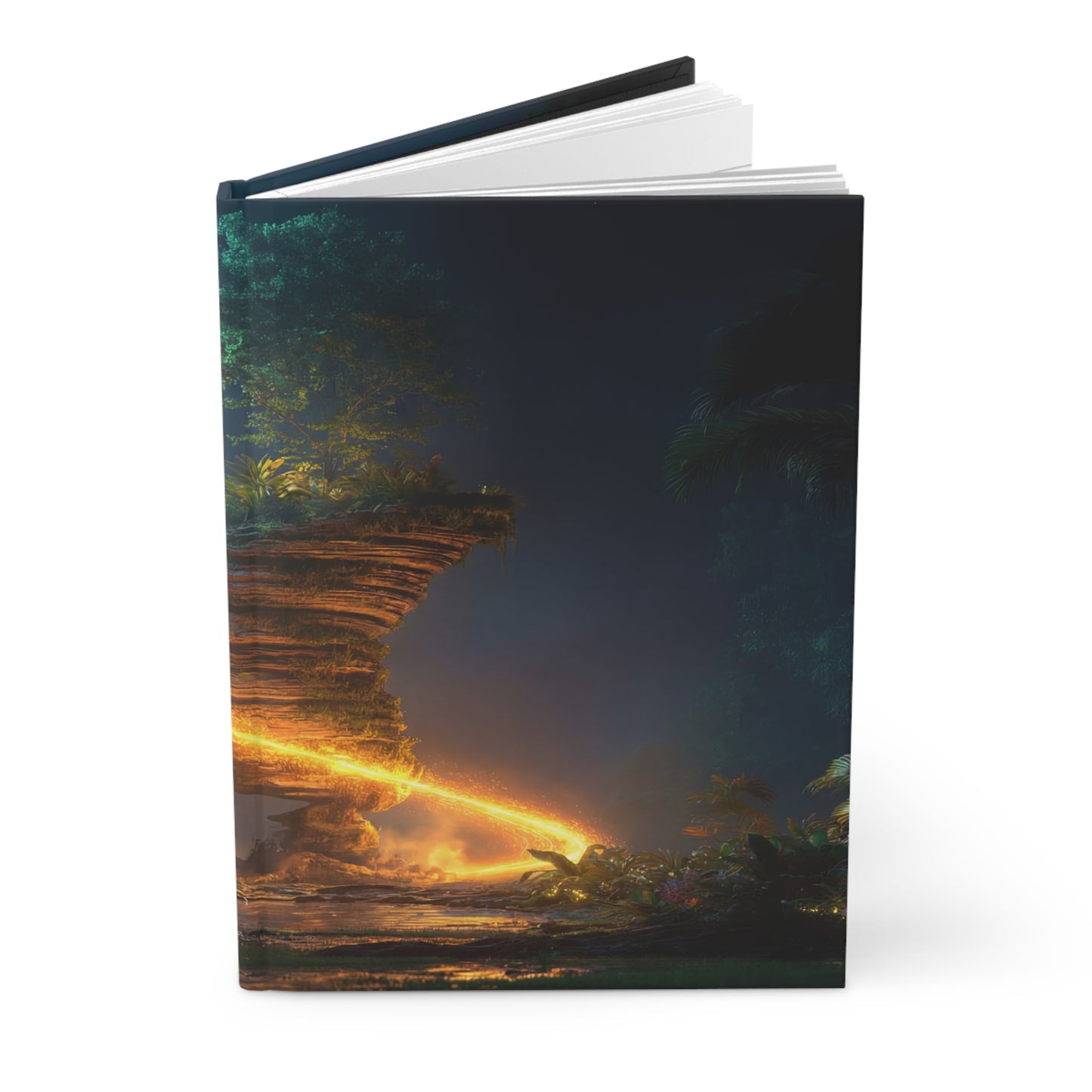 Floating Stone Tree Hardcover Journal Matte – Luminous Twilight Sanctuary