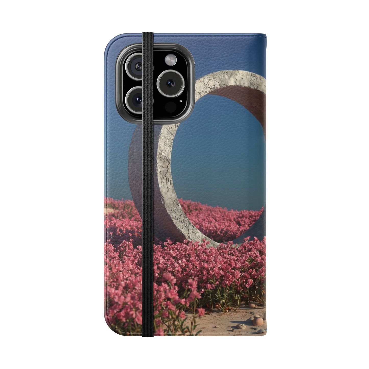 Stone Circle Flip Cases – Pink Flower Field Monument