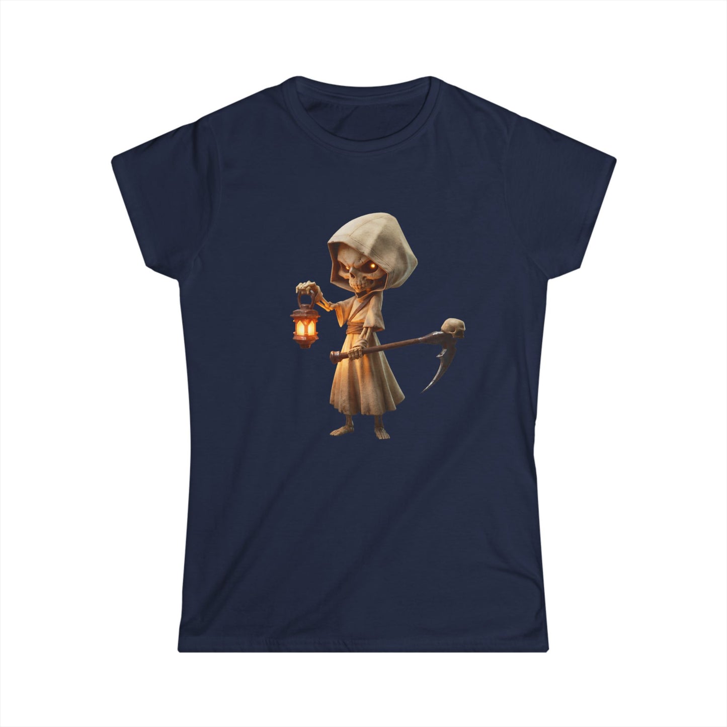 Lantern Guardian Women's Softstyle Tee – Warm Bones & Golden Glow
