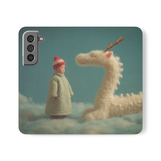 Woolly Dragon & Child Flip Cases – Cloudside Guardians