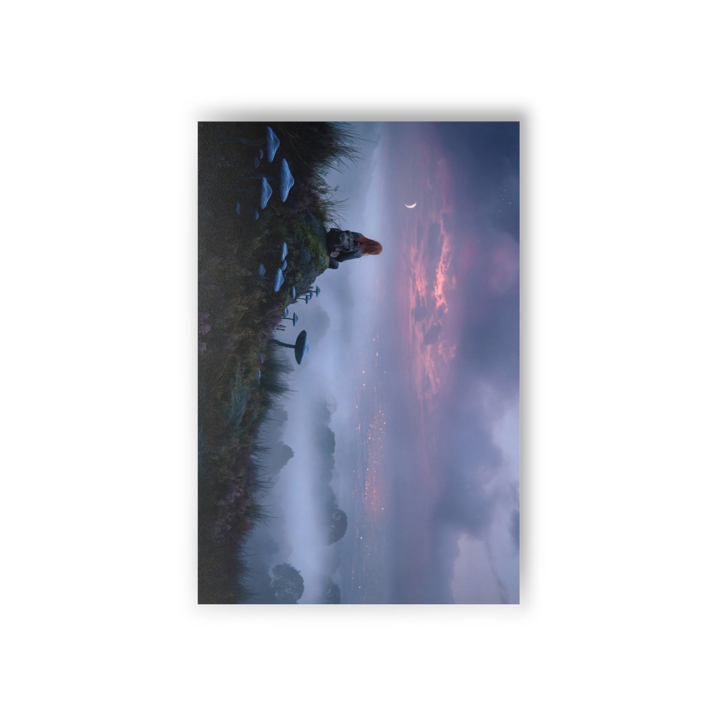 Moonlit Mycophile Postcards (10pcs) – Whispering Forest Above the City Glow