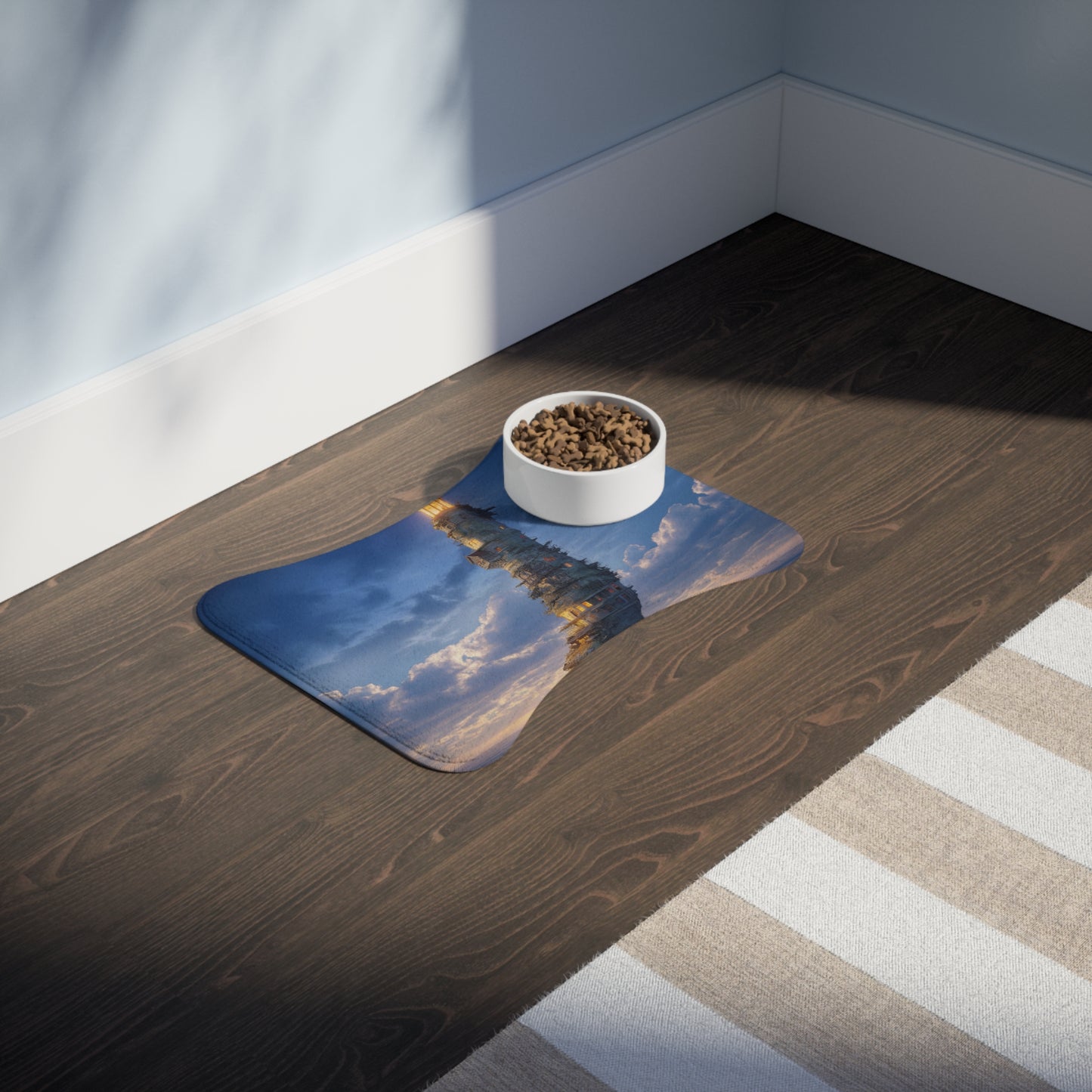 Luminous Sky Tower Pet Feeding Mats – Twilight Beacon for Your Furry Companions