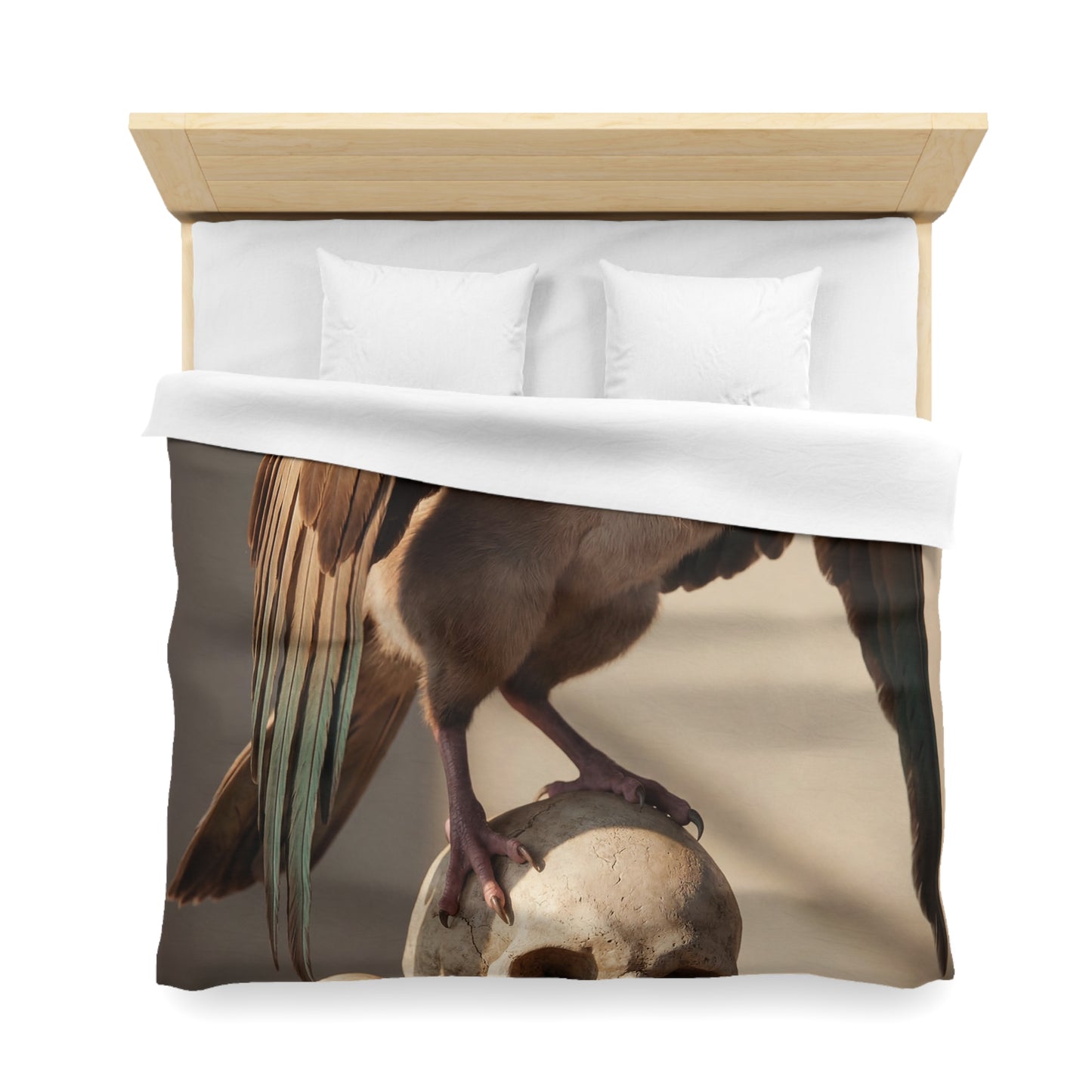 Winged Siamese Cat Duvet Cover – Sunlit Guardian of the Bone Altar