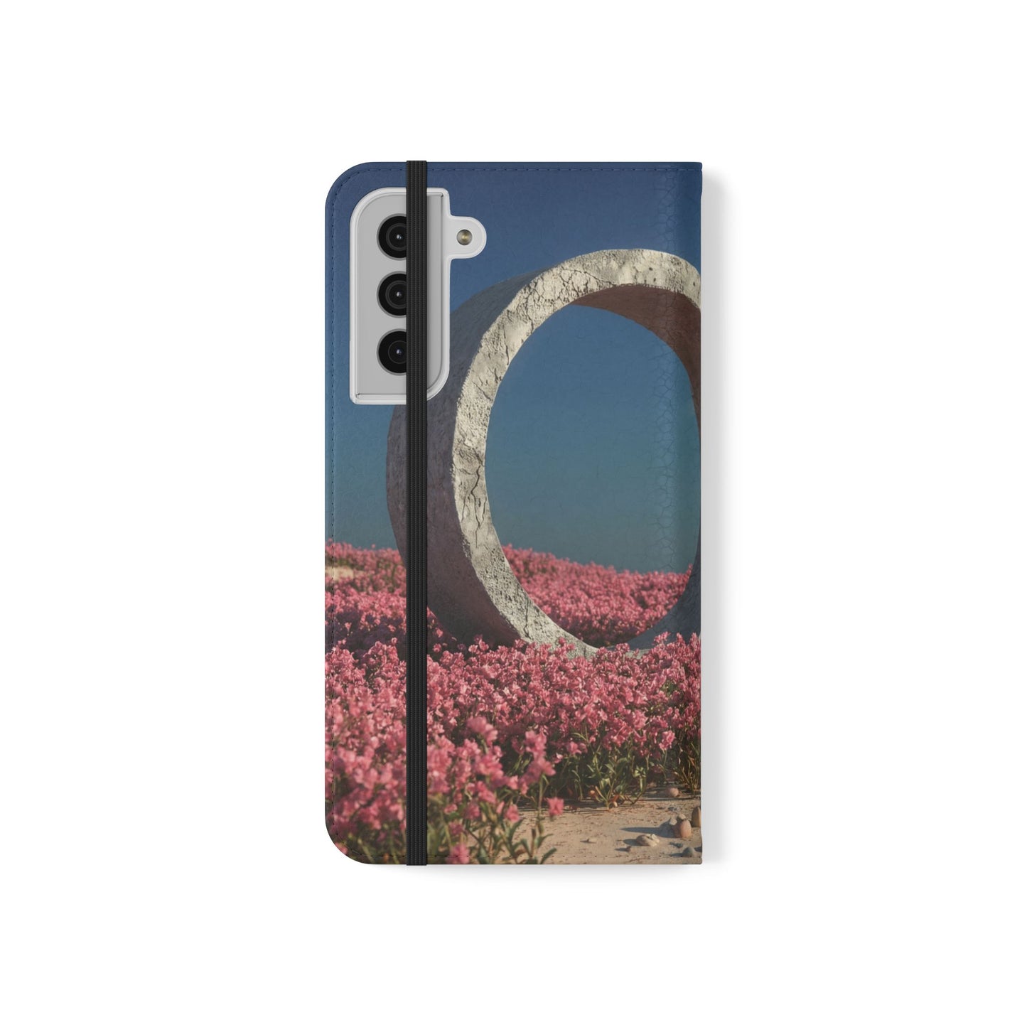 Stone Circle Flip Cases – Pink Flower Field Monument