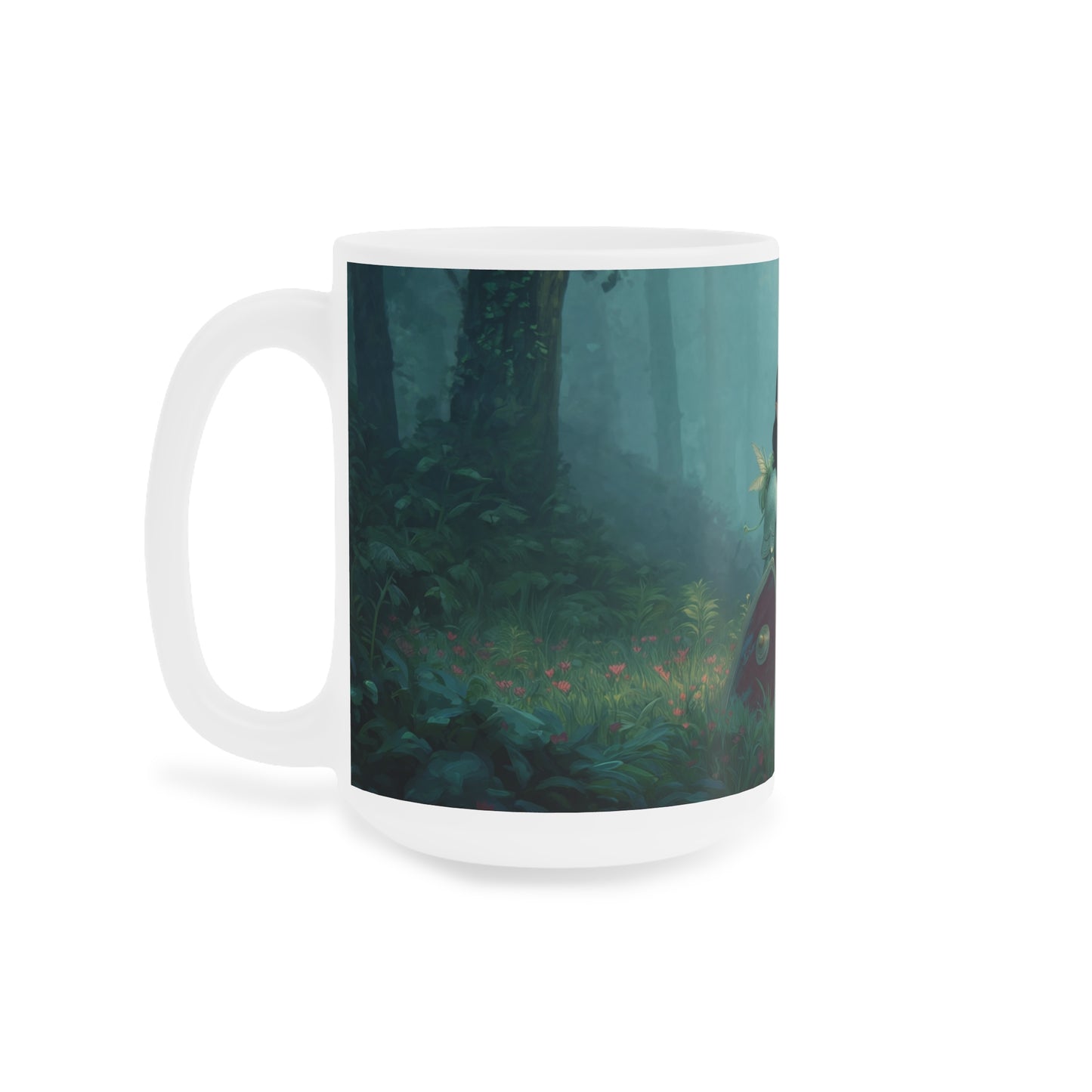 Elven Sentinel Ceramic Mugs (11oz\15oz\20oz) – Moss-Whispering Forest Pause