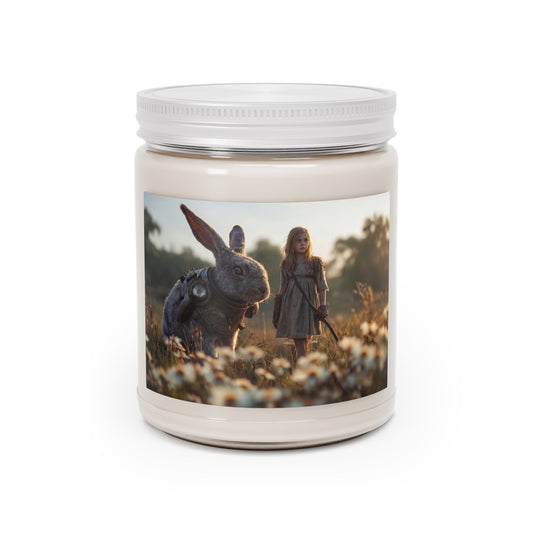 Guardian Rabbit and Girl Scented Soy Candles with White Lid, 9oz – Sunset Meadow Pact