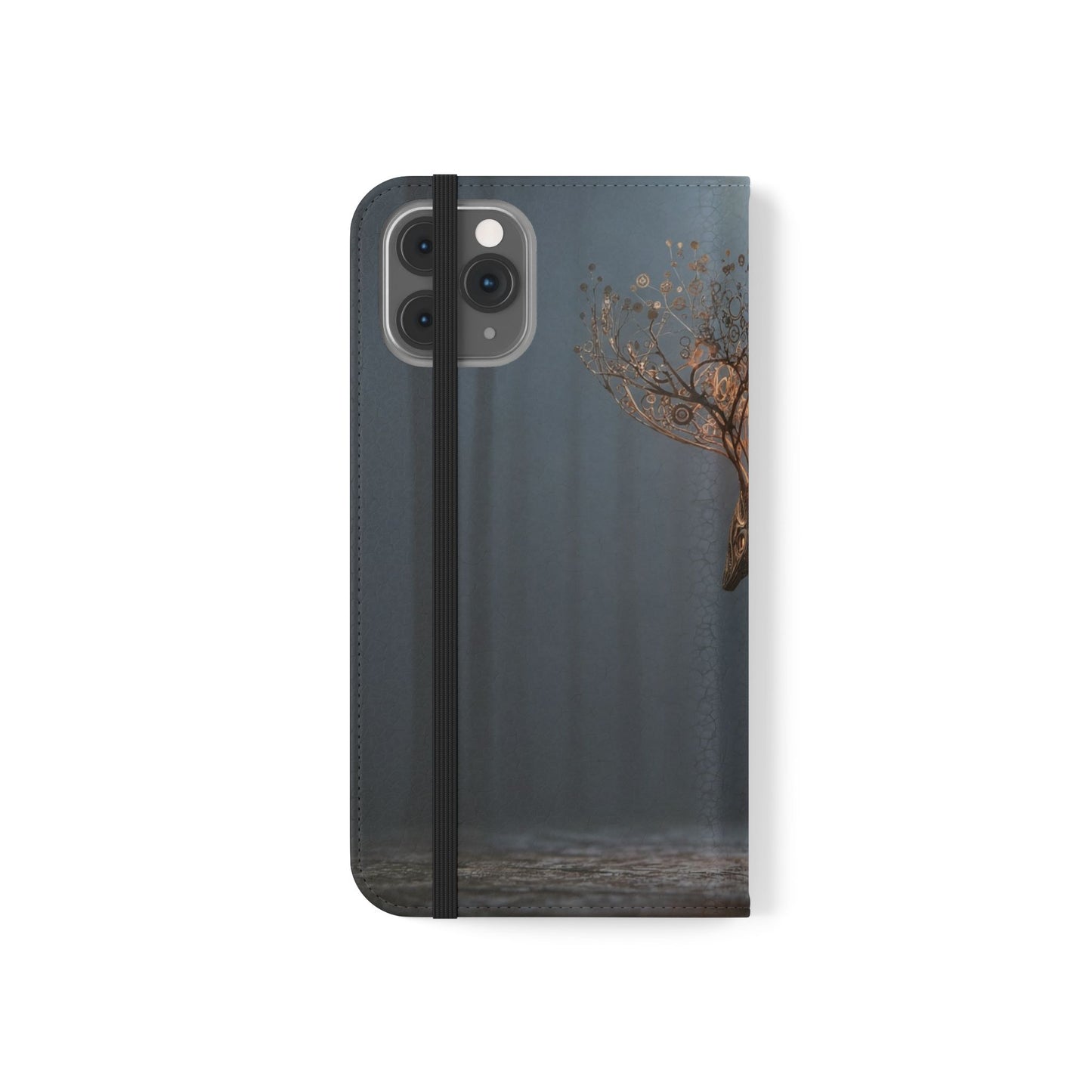 Mechanical Deer Flip Cases – Gears and Twilight Forest Guardian