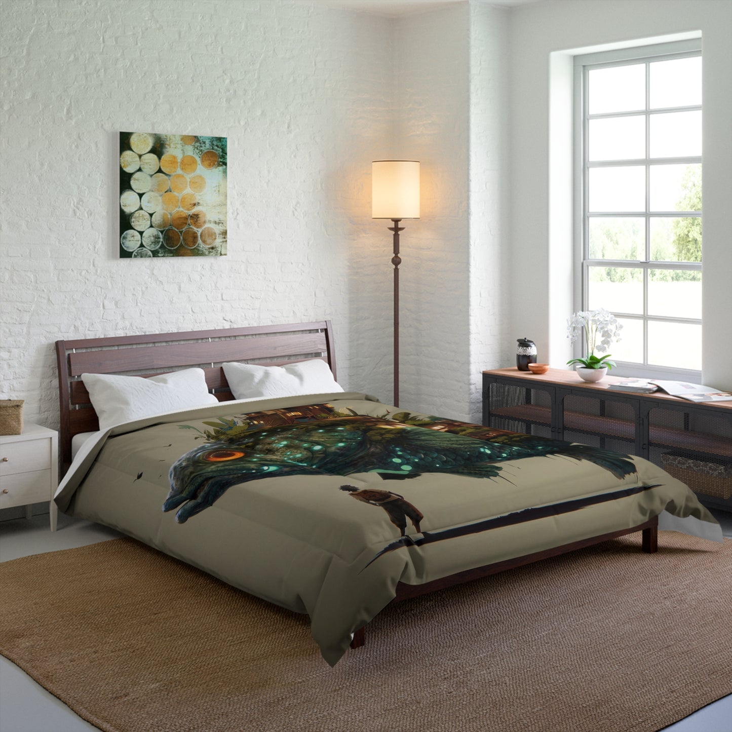 Giant Bioluminescent Fish Comforter – Floating Village Dreamscape