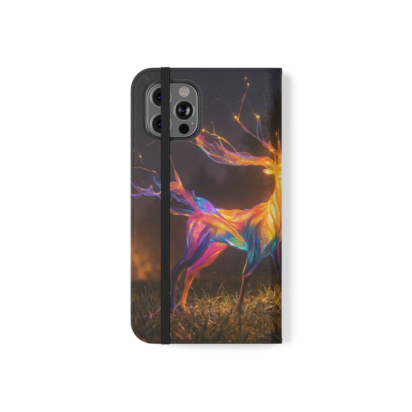Ethereal Deer Flip Cases – Luminous Spirit Portrait