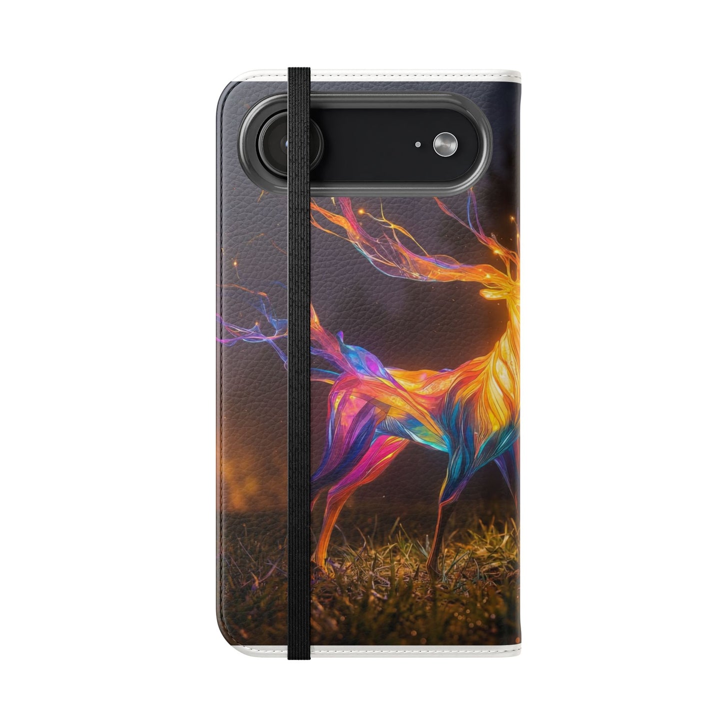 Ethereal Deer Flip Cases – Luminous Spirit Portrait