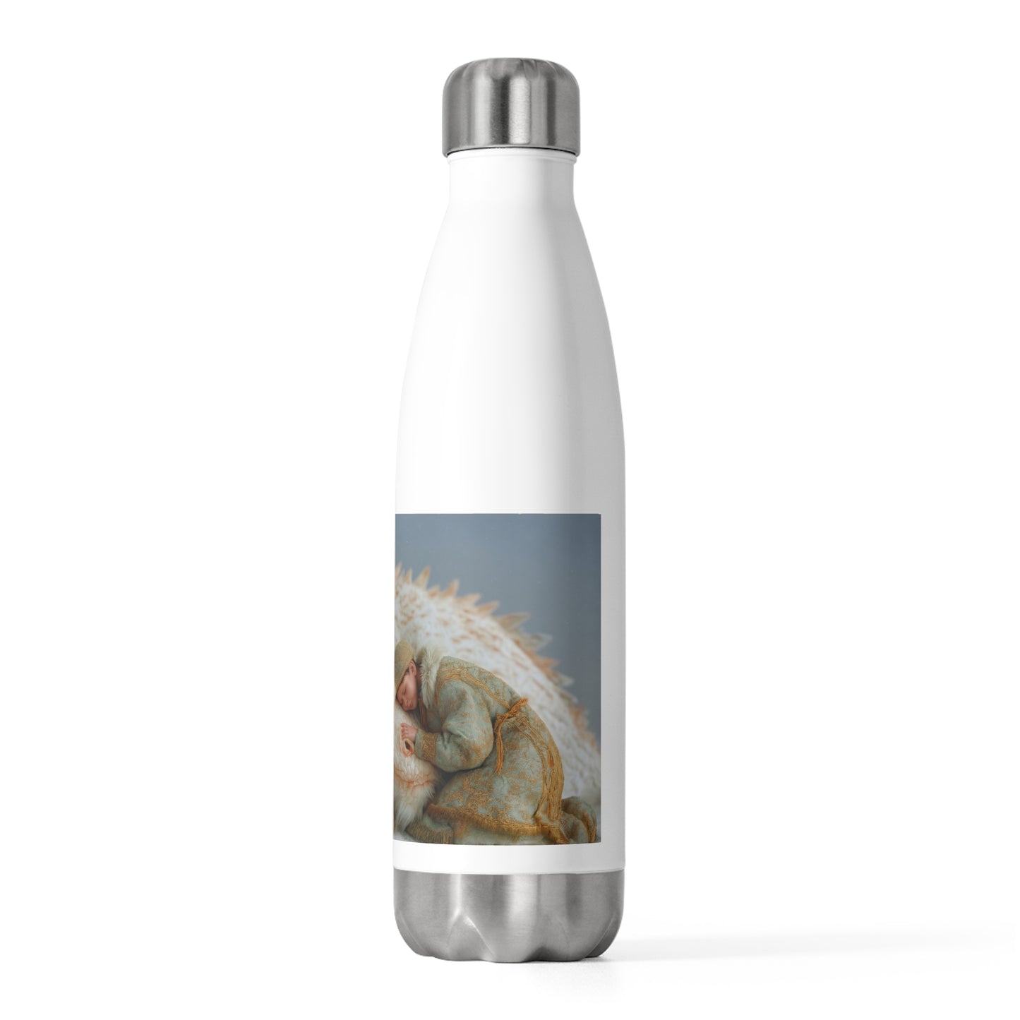 Snowbound Dragon Companion 20oz Insulated Bottle – Whispering Frost and Warmth