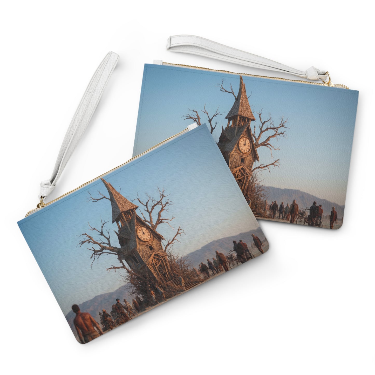 Clockwork Treehouse Clutch Bag – Desert Dawn Sentinel