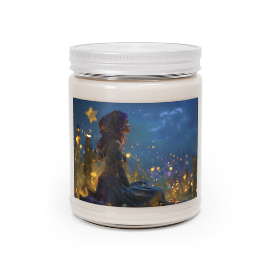 Star-Gazer Sovereign Scented Soy Candles with White Lid, 9oz – Velvet Night & Amber Glow