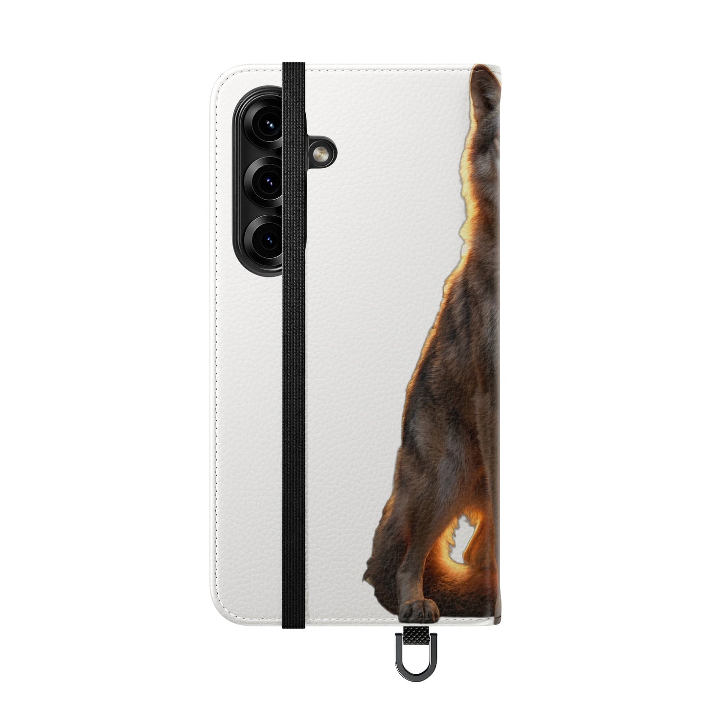 Sunlit Wolf Flip Cases – Golden Hour Sentinel Portrait