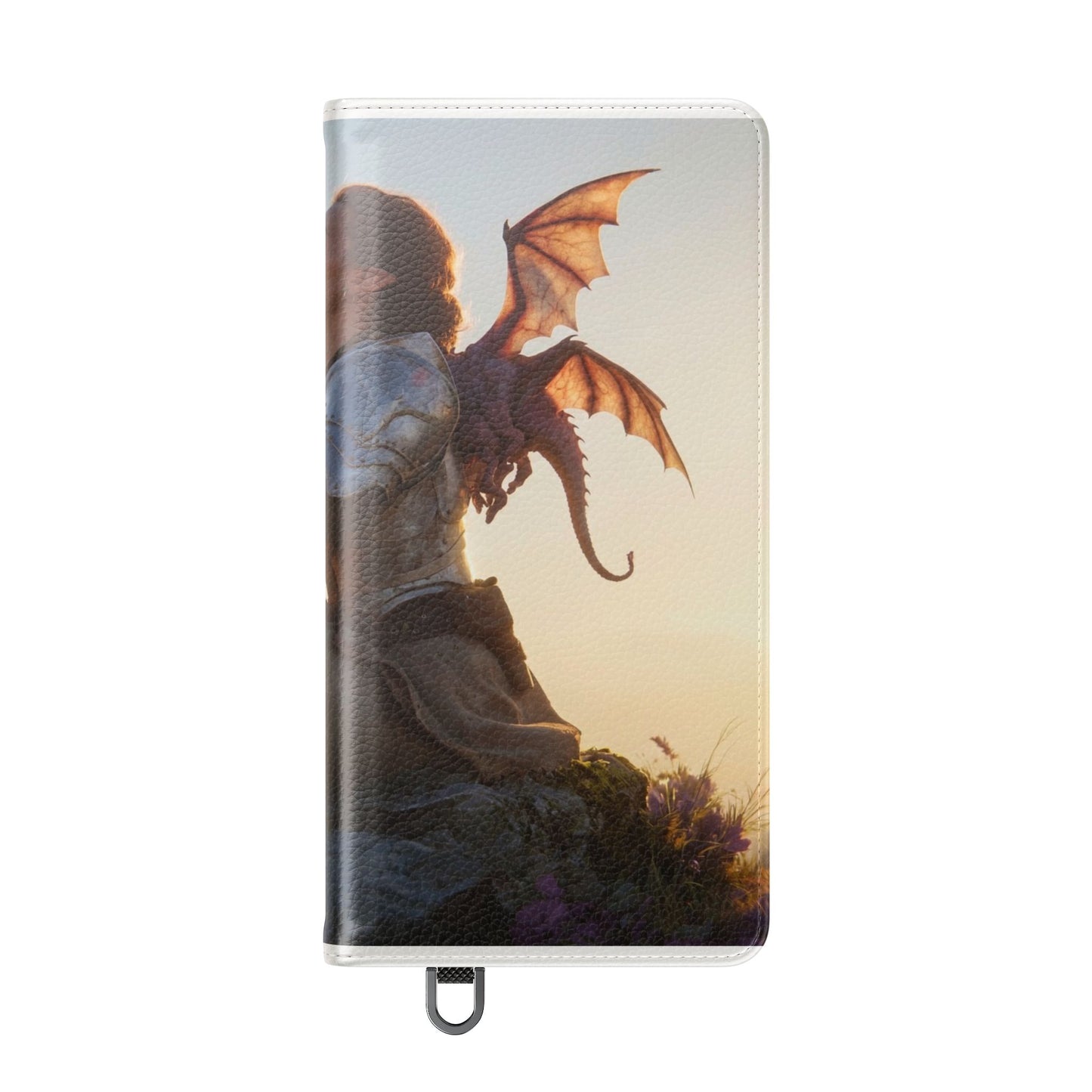 Dragon Knight Flip Cases – Sunlit Sentinel with Mini Drake and Sword