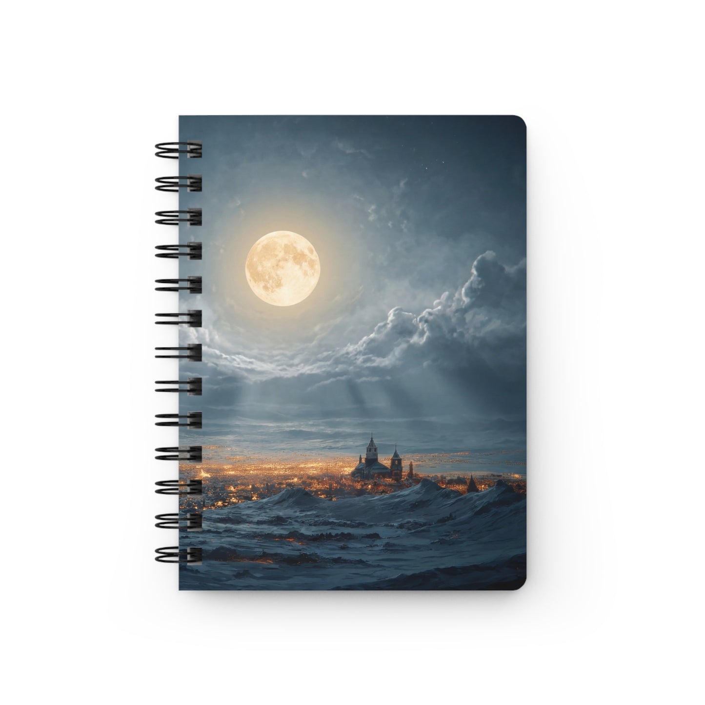 Lunar Sleigh Ride Spiral Bound Journal – Frostbound Night Journey