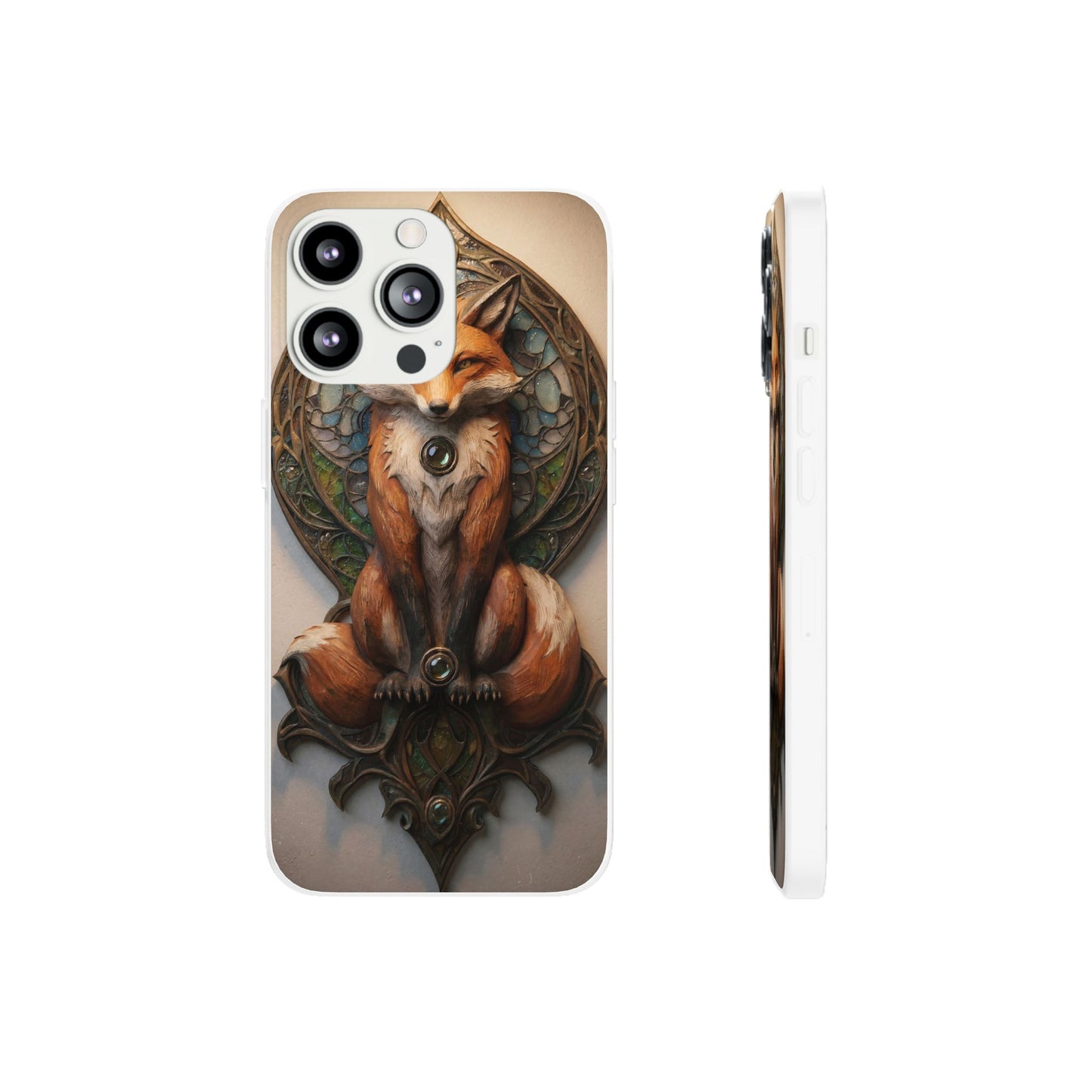 Fox Sentinel Flexi Cases – Amber Glow Through Stained Glass