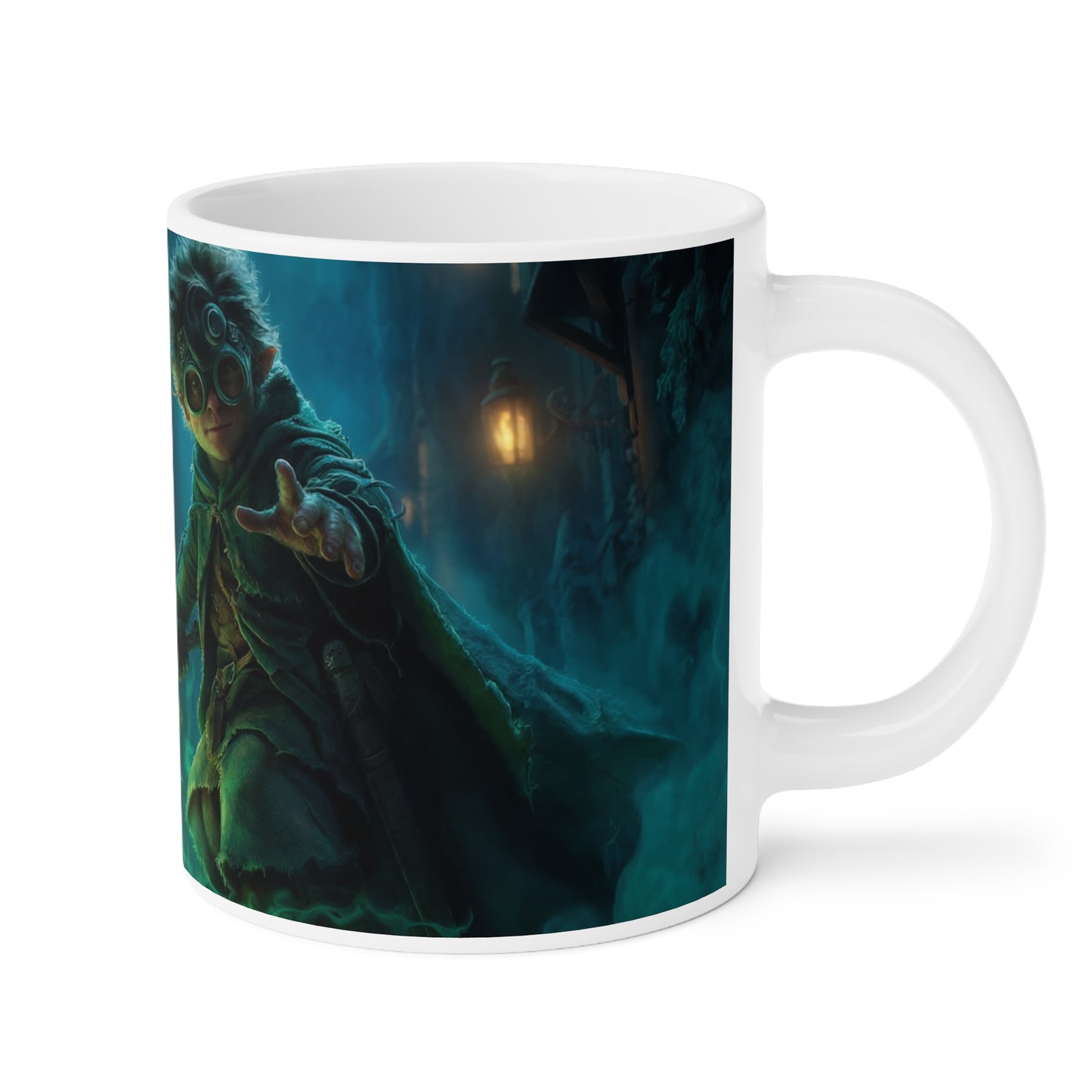 Green Flame Swordbearer Ceramic Mugs (11oz\15oz\20oz) – Midnight Alley Guardian