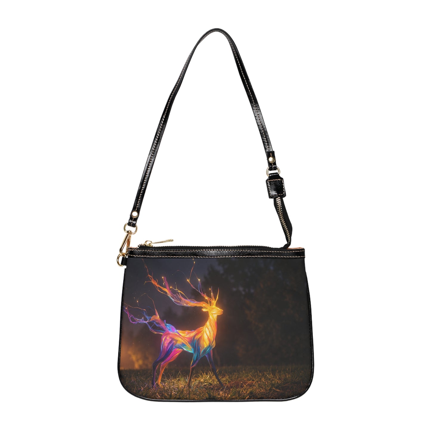 Chromatic Stag Small Shoulder Bag – Twilight Luminescence Design