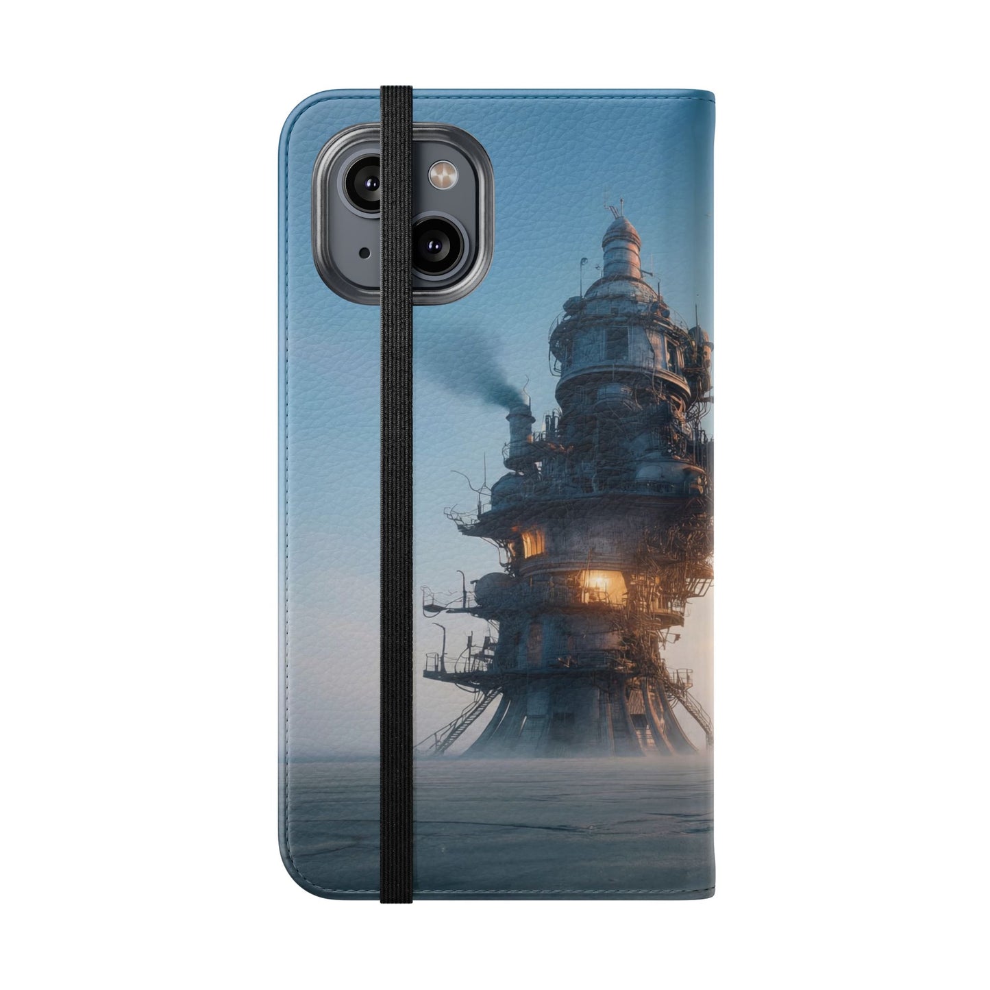 Steam-Stack Tower Flip Cases – Industrial Dawn Sentinel